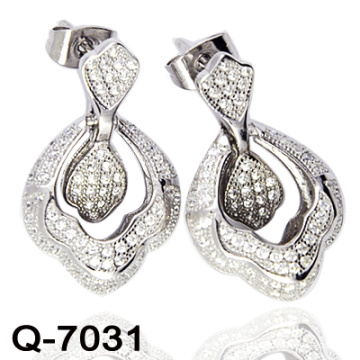 Dernières boucles d&#39;oreilles Styles 925 bijoux en argent (Q-7031)